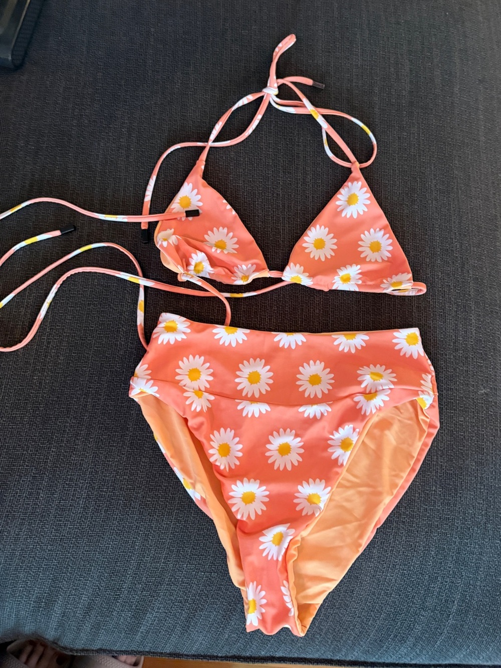 ORANGE FLORAL BIKINI SMALL